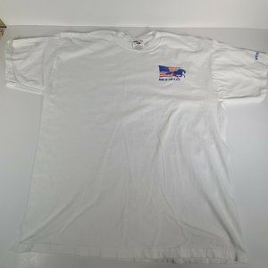 Jerzees Unisex XL White Ride in the USA Patriotic American Flag IverCare TShirt
